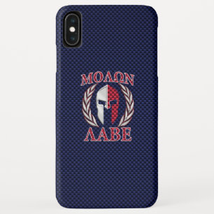 Etui iPhone Case-Mate Molon Labe Spartan Warrior Carbon Fiber Chrome