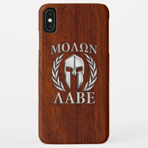 Coque Case-Mate Pour iPhone Molon Labe Spartan Warriors Laurels Style Chrome