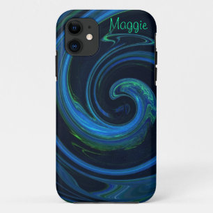 Etui iPhone Case-Mate Molten Malachite Azurite Vague Abstraite