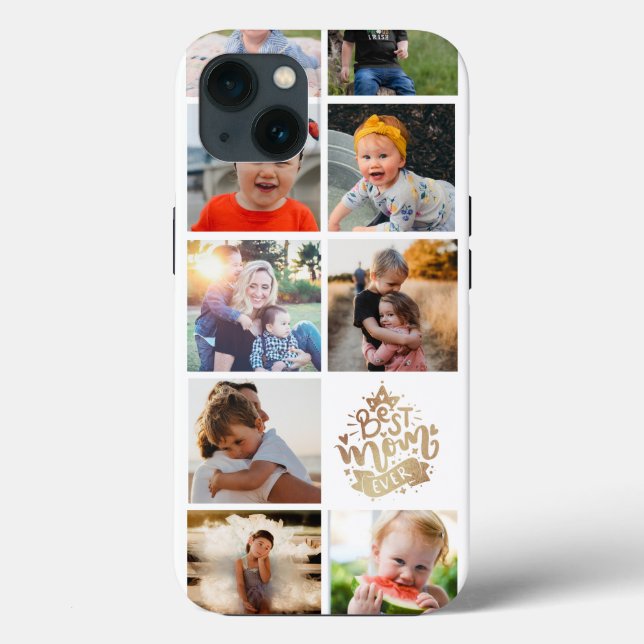Coques Case-Mate iPhone Mom Ever Gold Photo Collage Mother's Day Ca (Verso)