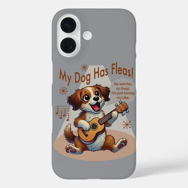 Coques Case-Mate iPhone Mon Chien A Fleas Ukulele Tuning Chanson (Verso)