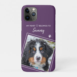 Case-Mate iPhone Case Mon Coeur Appartient À Purple Chien Chat Photo Ani
