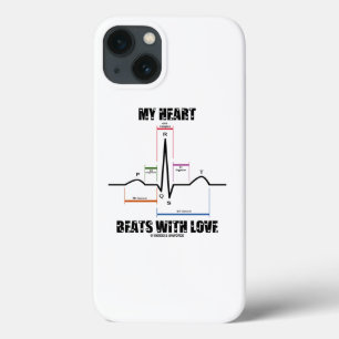 Case-Mate iPhone Case Mon coeur bat avec l'électrocardiogramme d'amour E