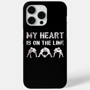 Coque iPhone 15 Pro Max Mon cœur est sur la ligne - Joueur de ligne offens