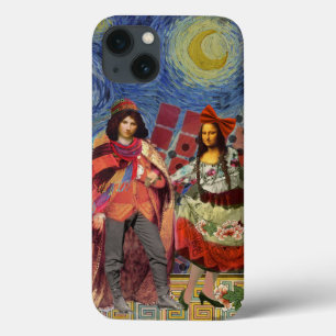 Coques Pour iPhone Mona Lisa Romantique Drôle Coloré Travail d'art