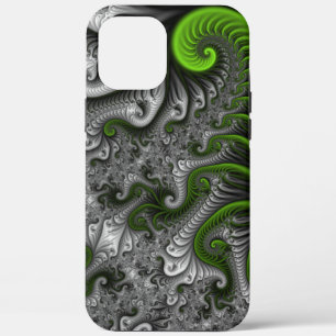 Case-Mate iPhone Case Monde Fantastique Art Fractal Abstrait Vert Et Gri