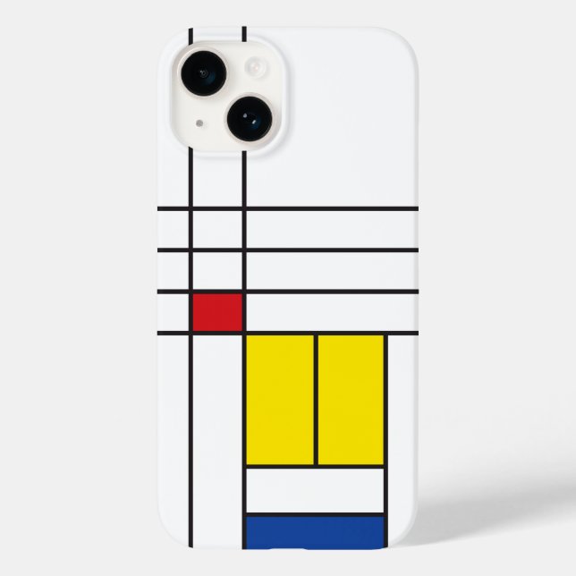 Coques Case-Mate iPhone Mondrian II Minimum De Stijl Modern Art Design (Verso)