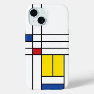 Coque Pour iPhone 15 Mondrian II Minimum De Stijl Modern Art Design