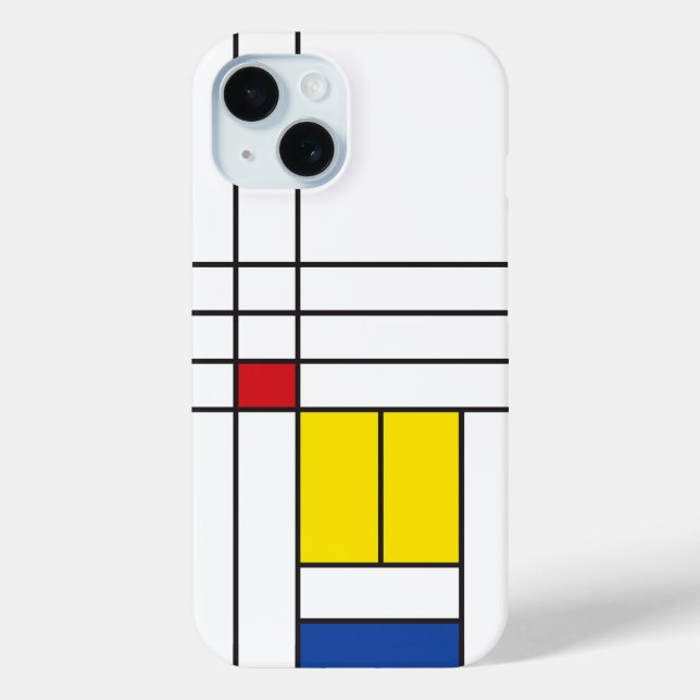 Coques Case-Mate iPhone Mondrian II Minimum De Stijl Modern Art Design (Verso)