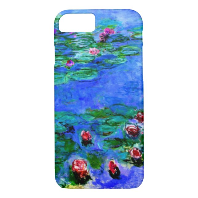Coques Case-Mate iPhone Monet - Lys d'eau (rouge) (Dos)
