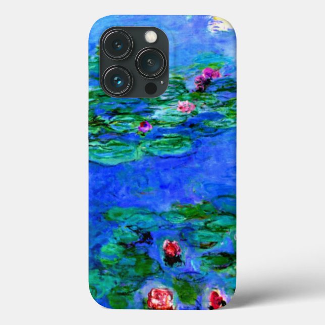 Coques Case-Mate iPhone Monet - Lys d'eau (rouge) (Verso)