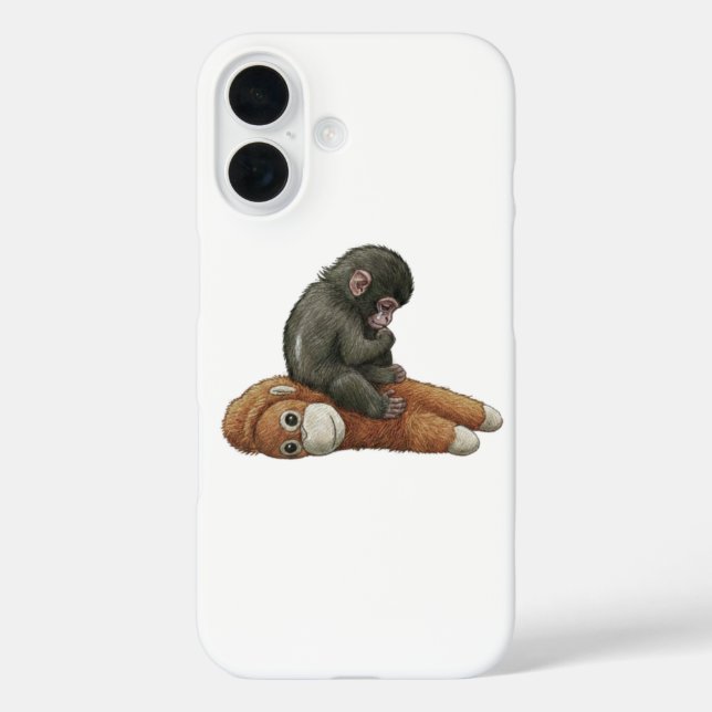 Coques Case-Mate iPhone Monkey Punch, Baby Monkey Orangutan Hug  (Verso)
