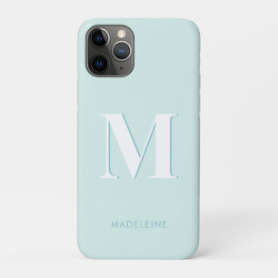 Case-Mate iPhone Case Monnaie de typographie moderne Turquoise Monograph
