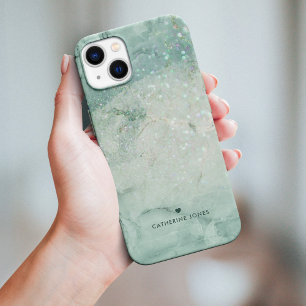 Coque iPhone 15 Mini Monnaie et Parties scintillant Texture imprimée