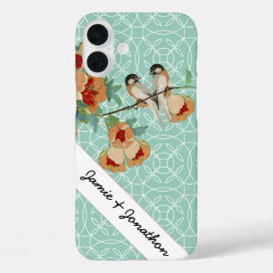 iPhone 16 Plus Case Monnaie Inséparable vintage de fleurs de cerisier