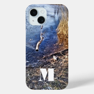 Coque Pour iPhone 15 Monogram Blue Lakeshore
