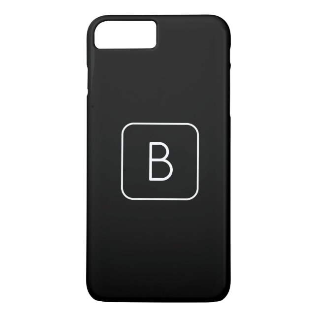 Coques Case-Mate iPhone Monogram de Styled | White & Black (Dos)