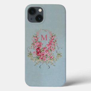iPhone 13 Case MONOGRAM Fleurs Alluring (Options de marque) -