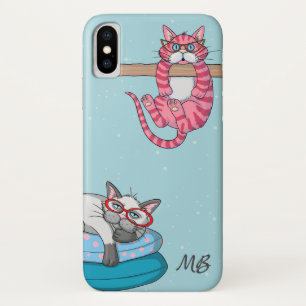 Case-Mate iPhone Case Monogram Funny Whimsical Chats tendance moderne
