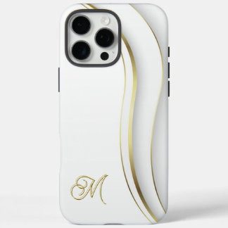Coques iPhone 16 Pro Max Monogram Golden Swirl