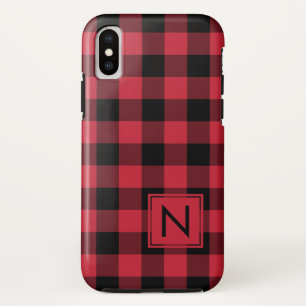 Case-Mate iPhone Case Monogram Lumberjack Rouge noir Buffle Plaid