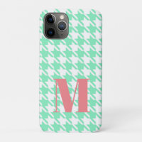 Monogram Mint White Pepita Houndstooth Motif