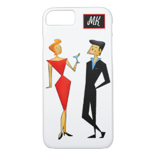 Case-Mate iPhone Case Monogram Rero les années 50 Couple Cocktail Party