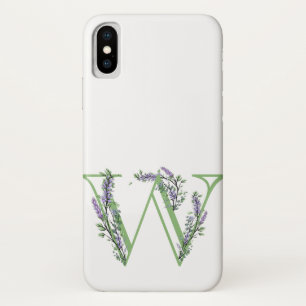 Case-Mate iPhone Case Monogram W Lavande Eucalyptus