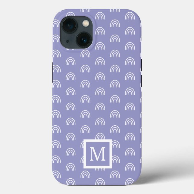 Coques Case-Mate iPhone Monogram White Rainbow (Verso)