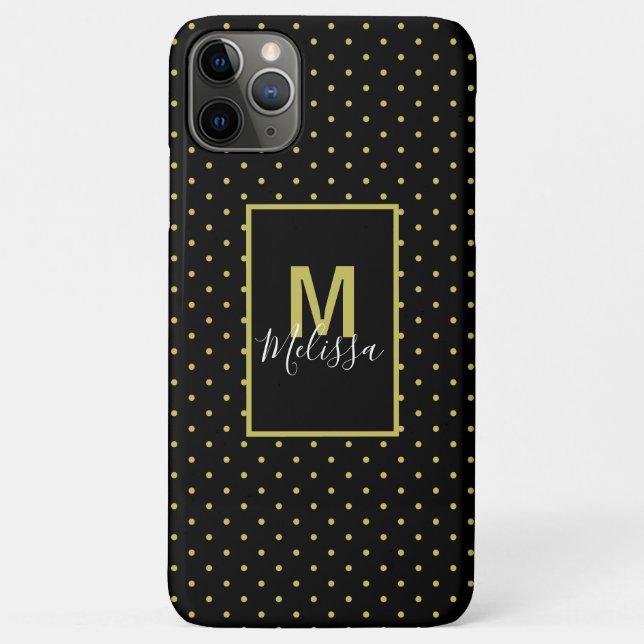 Coques Case-Mate iPhone Monograme de Black Golden Circle (Dos)