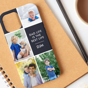 Case-Mate iPhone Case Monogramme 4 Photo Papa Life est la meilleure vie 