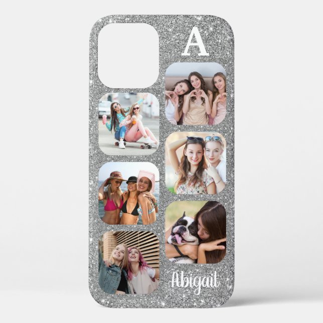 Coques Case-Mate iPhone Monogramme 6 photo arrondie Collage Parties scinti (Verso)