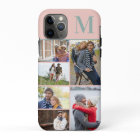 Monogramme 6 Photo Collage Peach Green