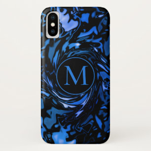 Case-Mate iPhone Case Monogramme Abstrait de peinture blanche et noire d