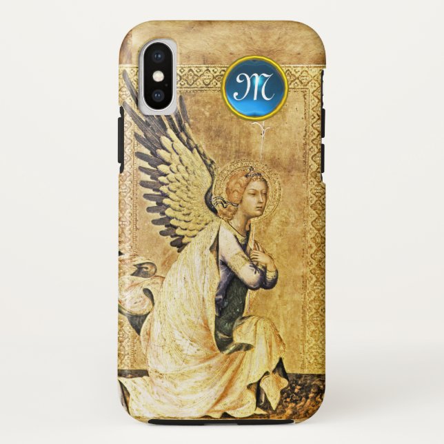 Coques Case-Mate iPhone MONOGRAMME ANGEL DE L'ANNONCE, Parchemin (Dos)