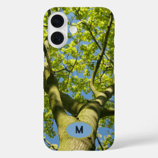 Coque Pour iPhone 16 Monogramme Arbre vert de la Couronne photo avec ci