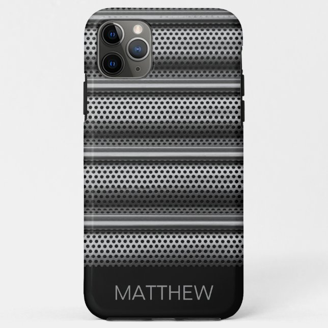 Coques Case-Mate iPhone Monogramme Argent Moderne (Dos)