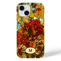 Monogramme Automne RedBerry orange arbre de la Cou