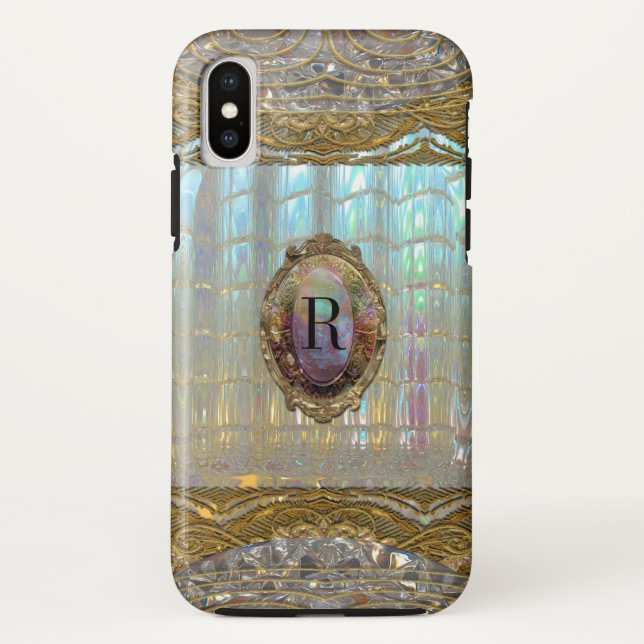 Coques Case-Mate iPhone Monogramme baroque de Veraspeece joli (Dos)