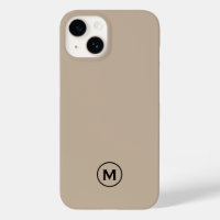 Monogramme beige minimaliste moderne