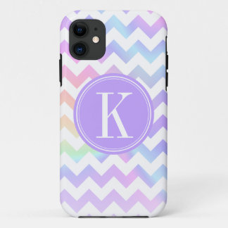 Coque Case-Mate Pour iPhone Monogramme blanc de coutume de Chevron