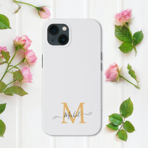 Case-Mate iPhone Case Monogramme blanc   Élégant minimaliste