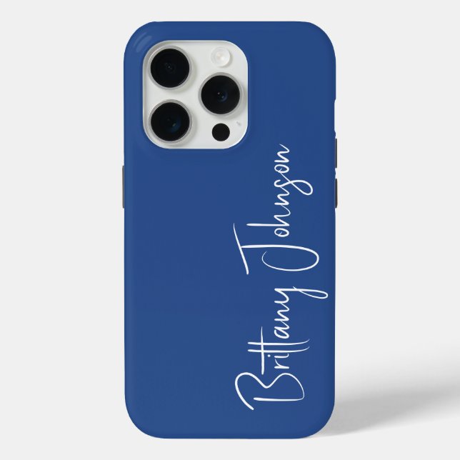 Coques Case-Mate iPhone Monogrammé Bleu (Verso)