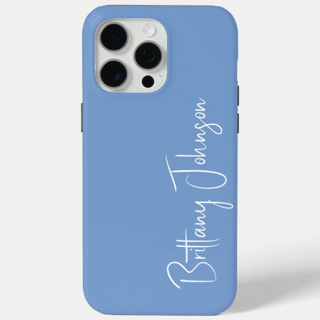 Coques Case-Mate iPhone Monogrammé Bleu (Verso)