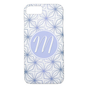 Coque iPhone 8/7 Monogramme bleu clair Artsy