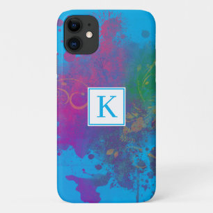 Case-Mate iPhone Case Monogramme Bleu De Peinture Abstraite