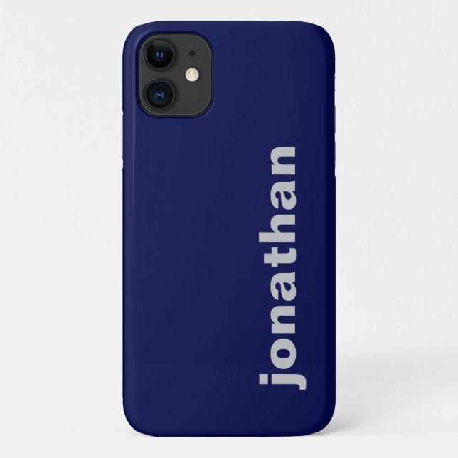 Coques Case-Mate iPhone Monogramme bleu marine (Dos)