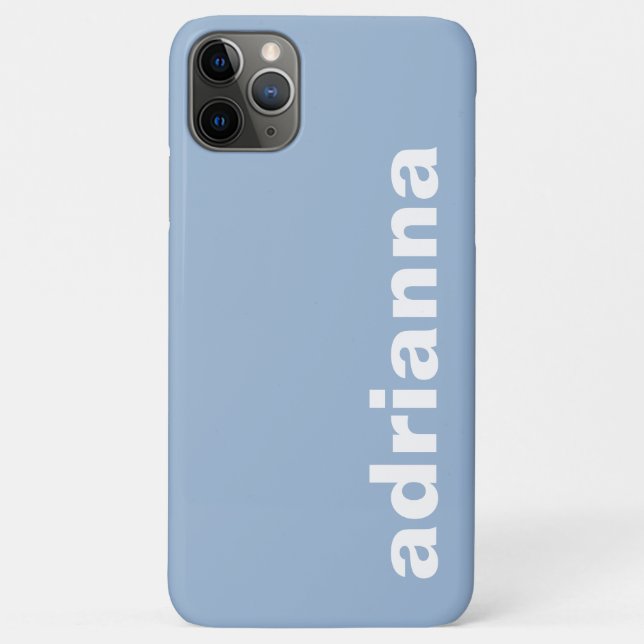 Coques Case-Mate iPhone Monogramme bleu moderne (Dos)