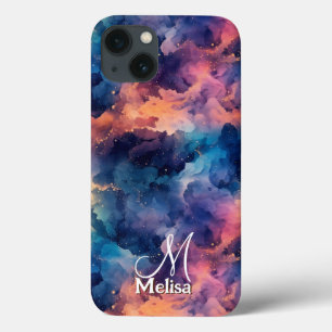 Case-Mate iPhone Case Monogramme bleu violet de la marine de minuit