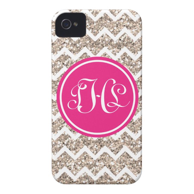 Coques Case-Mate iPhone Monogramme Chevron de très bon goût dans des (Dos)